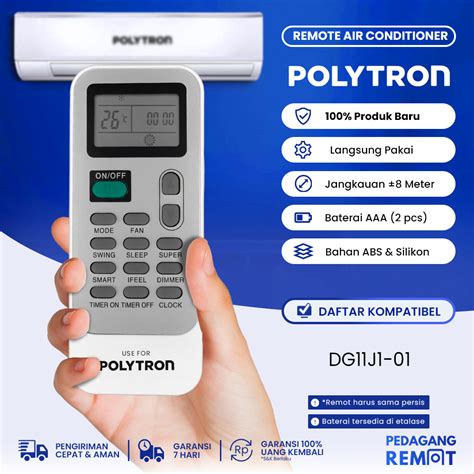 Jual Remot Remote Ac Polytron Dg J Shopee Indonesia