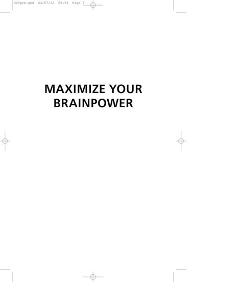 Pdf Maximize Your Brainpower Titles In The Iq Workout