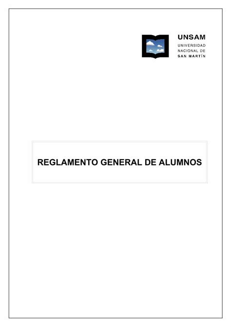 PDF Reglamento General De Alumnos UNSAM DOKUMEN TIPS