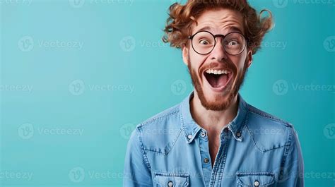 Happy Young Entrepreneur Working Dynamically on Color Background
