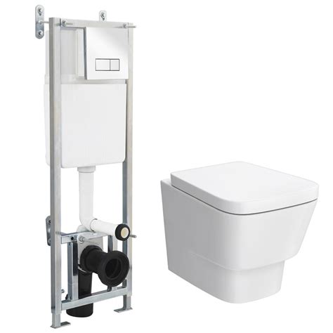 Nuie Cambria Wall Hung Toilet With Dual Flush Concealed Wc Cistern