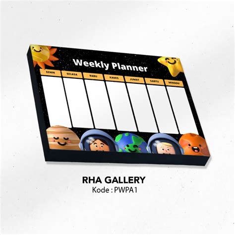 Jual RHA GALLERY Papan Tulis Monthly Planner Aesthetic Agenda Bulanan