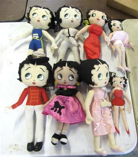 Lot - 8-Vintage Betty Boop Dolls