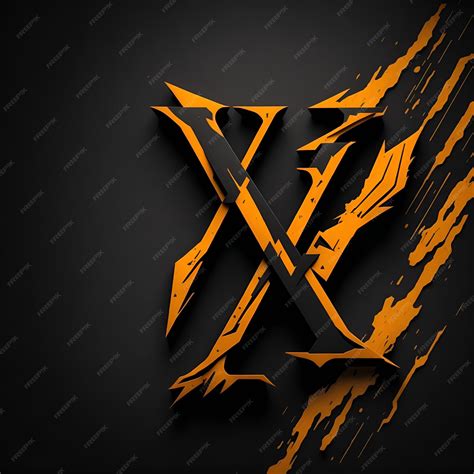 Premium AI Image | Photo of a black and orange logo on a black background