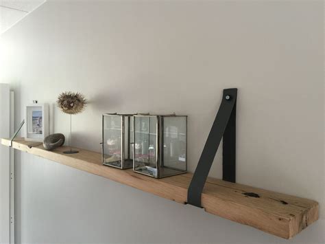 Wandplank Van Eiken Wagonplank Met Leren Riem Te Koop Via Melka