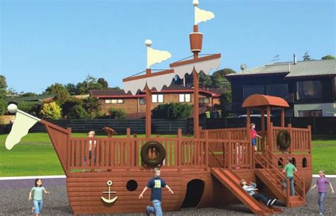 Wooden Outdoor Playground Super Quality Children Outdoor Pirate Ship ...