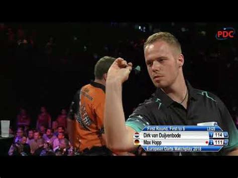 European Darts Matchplay Dirk Van Duijvenbode Vs Max Hopp YouTube