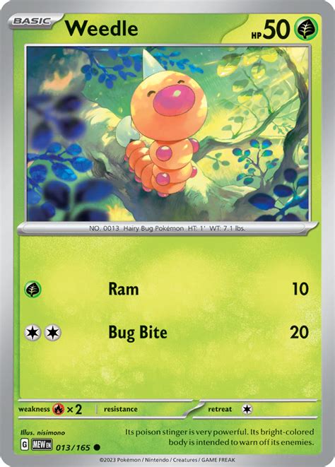 Weedle Pokemon 151 Pokemon Card Pikawiz