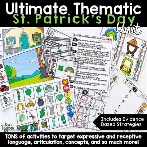 Ultimate Thematic Unit for Speech: St Patrick's Day Theme – The Type B SLP