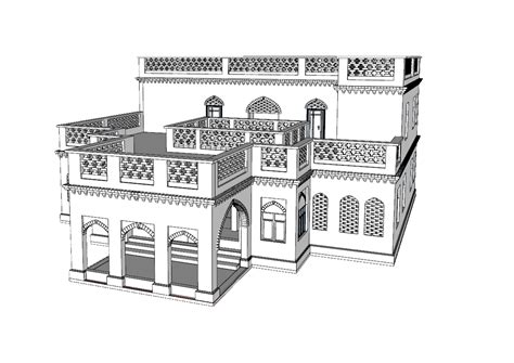 Punjab Traditional Haveli House D Model Cgtrader