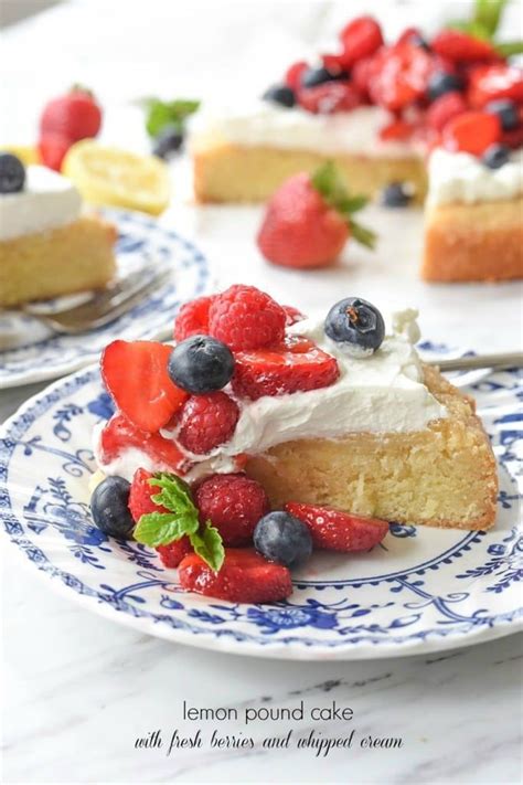 Lemon Pound Cake Topped With Fresh Berries Is The Perfect Summer