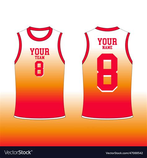 Design template basketball set jersey illus Vector Image