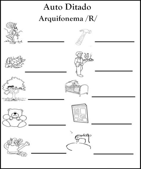 Fonoaudiologia Atividades Auto Ditado Arquifonemas