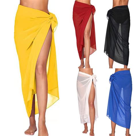 Frauen Dame Bikini Cover Up Sarong Strand Langes Kleid Bademode