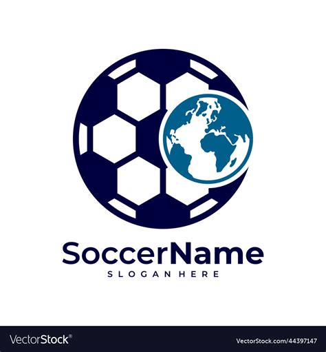 World soccer logo template football Royalty Free Vector