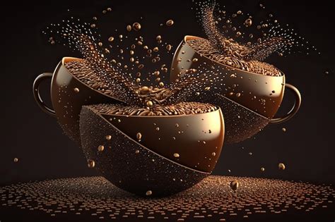 Premium AI Image Illustration Of A Cup Of Hot Chocolate And Coffee