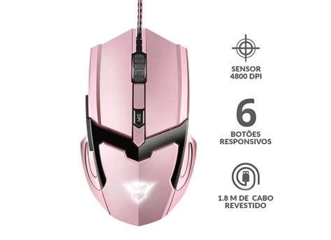 Mouse Gamer 4800 DPI Fio Precisão para Jogos DPI Ajustável 6 Botões