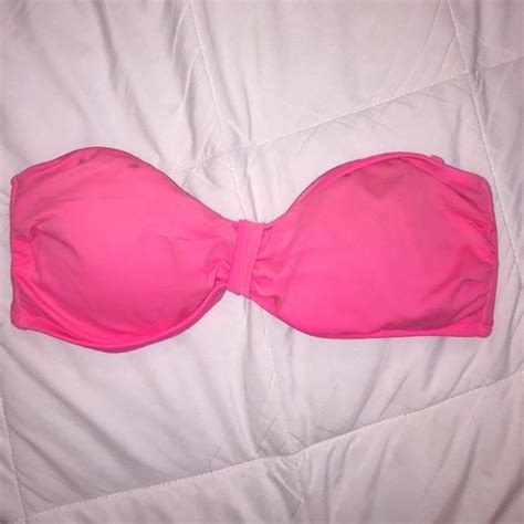 Victoria S Secret Pink Strapless Bikini Top Hot Pink Strapless Bikini