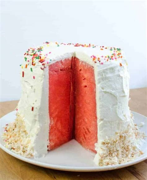 Watermelon Cake with Whipped Cream