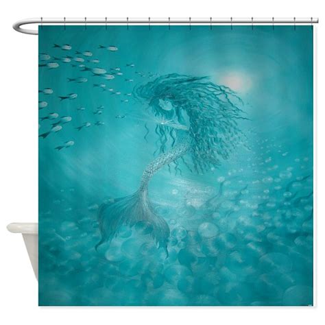 Mermaid Aqua Shower Curtain By Krs Creations