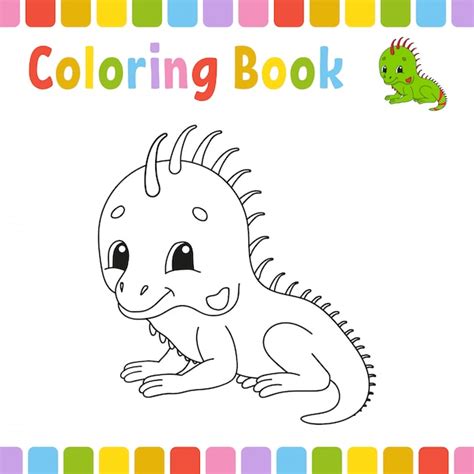 Páginas de libros para colorear para niños Vector Premium