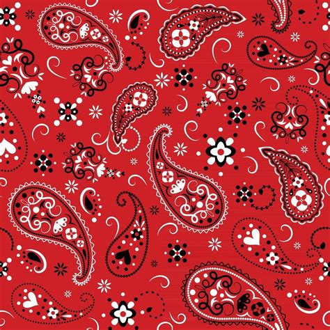 Red Bandana Pattern Vector