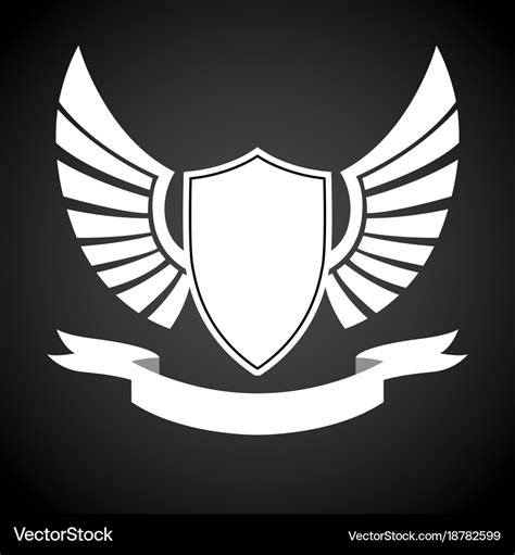 Shield And Wings Royalty Free Vector Image Vectorstock