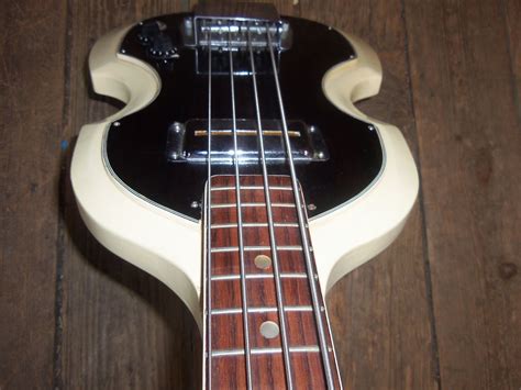 Teisco Violin Bass Solidbody 1960 S White Reverb