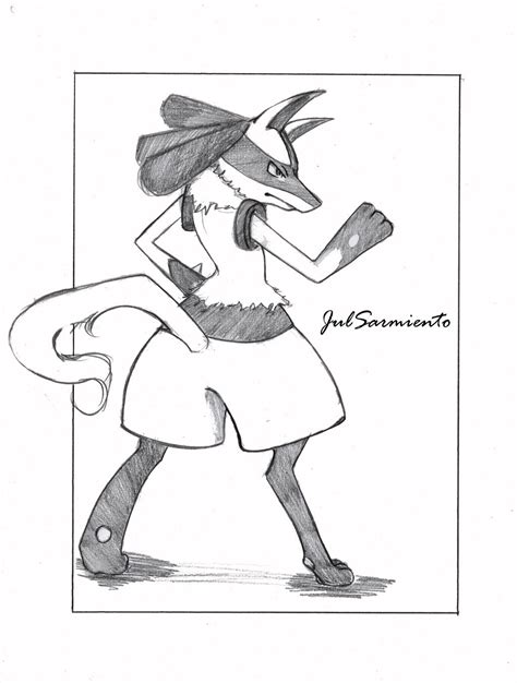 Lucario Sketch by JulSarmiento on DeviantArt