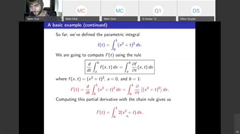 Differentiation Under The Integral Sign Nicholas Juricic Uconn Math