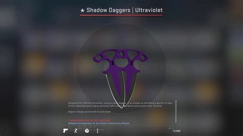 Cs Go Shadow Daggers Ultraviolet Fn Uboxing Youtube