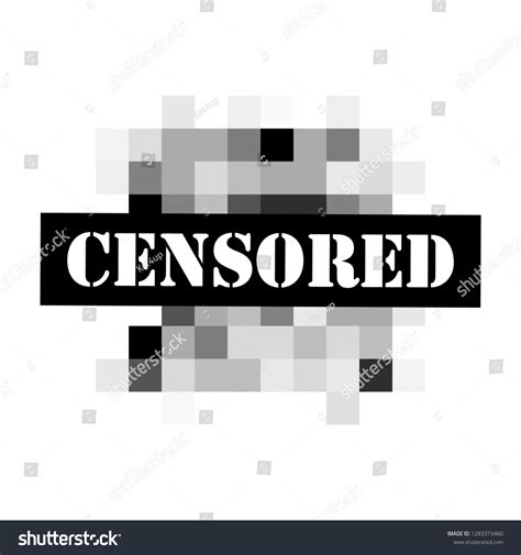 Pixel Censored Sign Black Censor Bar Stock Vector Royalty Free