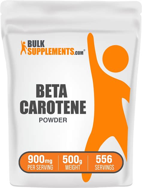 BulkSupplements Beta Carotene Powder 900mg Vitamin A Supplement