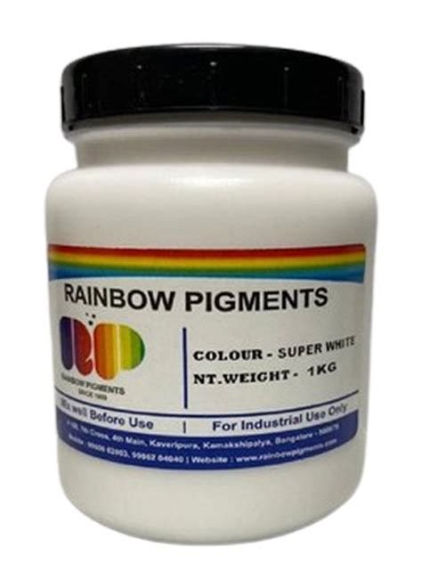 Rainbow Pigments Super White FRP Epoxy Pigment Paste Jar 1kg At Rs