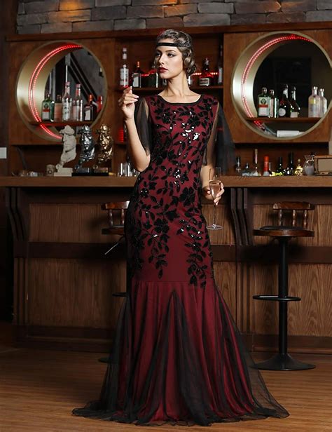 Women S Evening Dress 1920s Sequin Mermaid Hem Maxi Long Formal Ball Gown