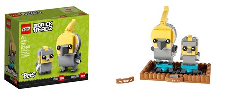 LEGO BrickHeadz Pets Ginger Tabby, Cockatiel & Hamster 2021 Summer Set ...