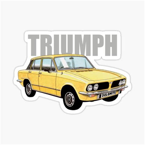 Triumph Dolomite Illustration With Text Sticker By Retroblast Redbubble