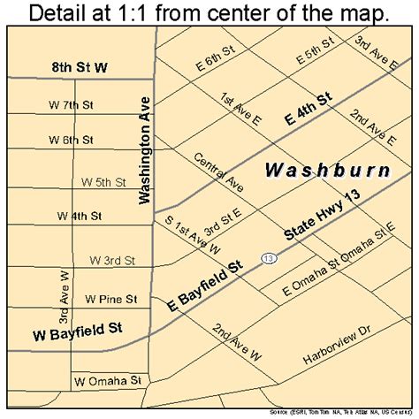 Washburn Me Map