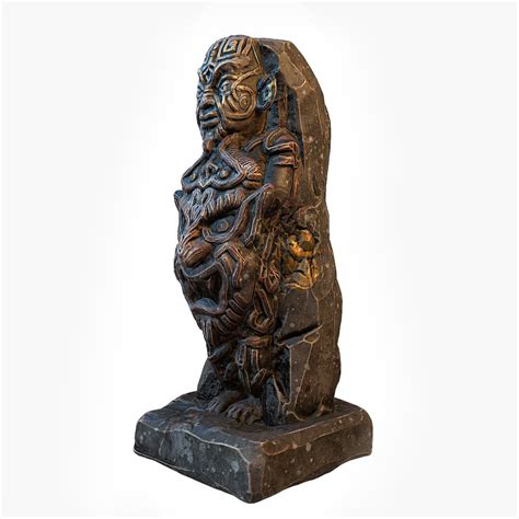 Estatua Azteca Modelo D Max Obj Fbx Free D