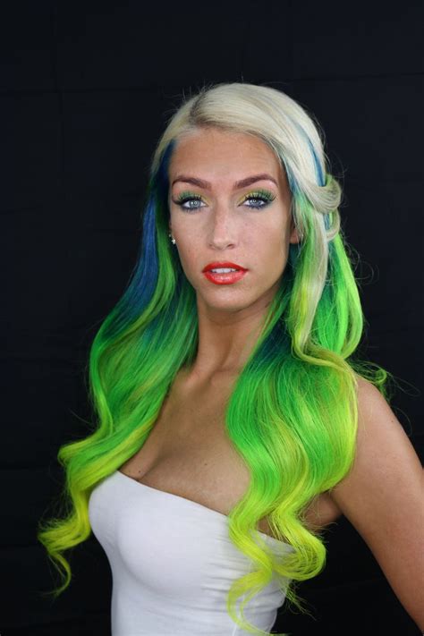 Pravana Show Us Your Vivids Contest Neon Blue Neon Green Neon