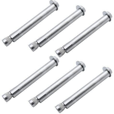 JaneYi 6 Pack Expansion Screw Bolts M6 X 80mm 304 Stainless Steel