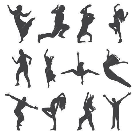 premium vector vector flat design dancer silhouette set