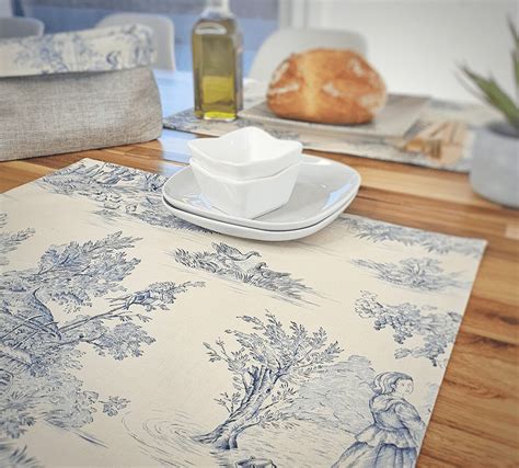 Individuales Toile De Jouy Azul Nenutxa