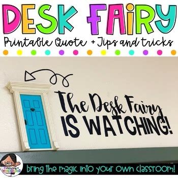 Desk Fairy Printable Quote Cubby Fairy Class Fairy TPT