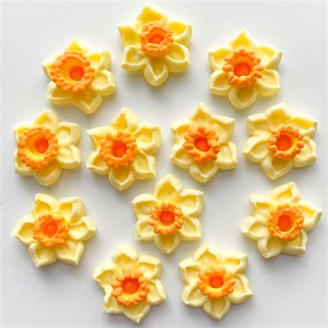 Mini Daffodil Icing Flowers Confectionery House