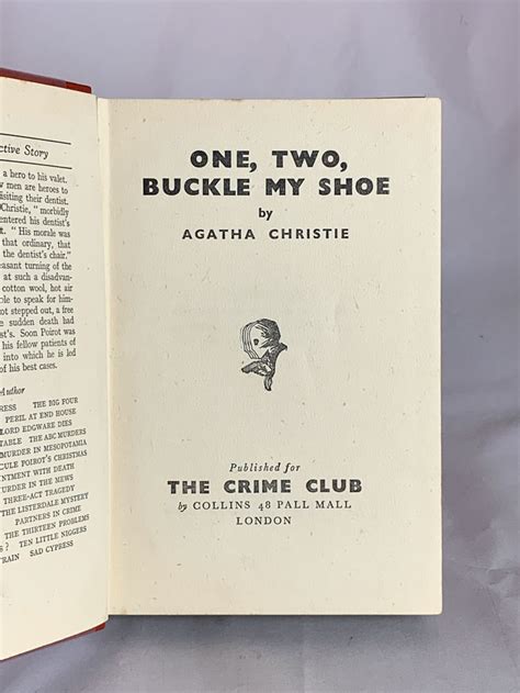 One, Two, Buckle my Shoe by Christie (Agatha): Very Good Hardcover ...