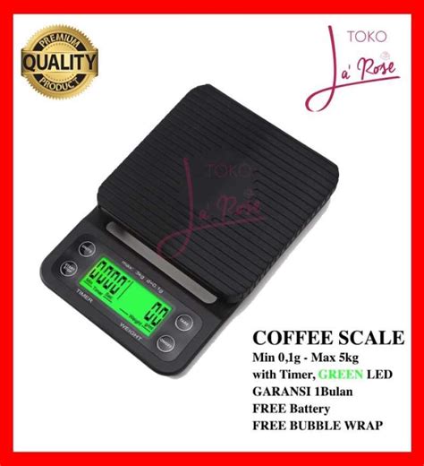 Promo Timbangan Kopi Digital Kg Gr Timer Drip Coffee Scale V