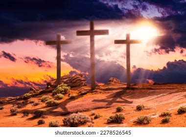 Horizontal Crucifix Sunset Images Stock Photos Vectors