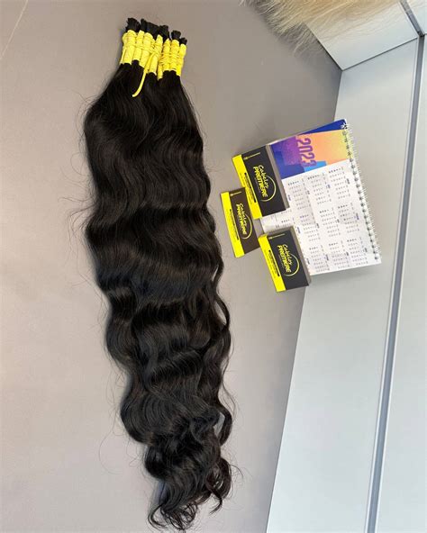 Cabelo Humano Brasileiro Ondulado Preto Cm Cabelos Premiere