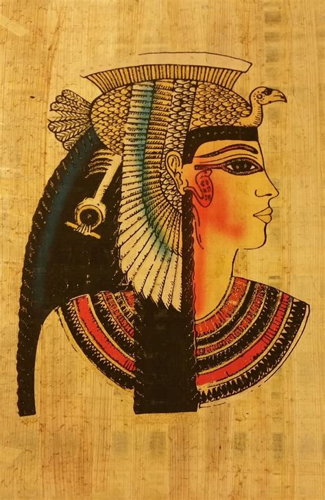 Papyrus Photo Of Queen Hatshepsut S Bust Egyptian Painting